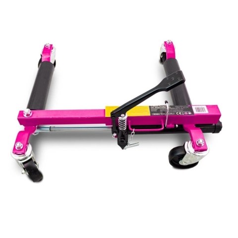 Wózek manewrowy hydrauliczny pod koła 2 sztuki magenta