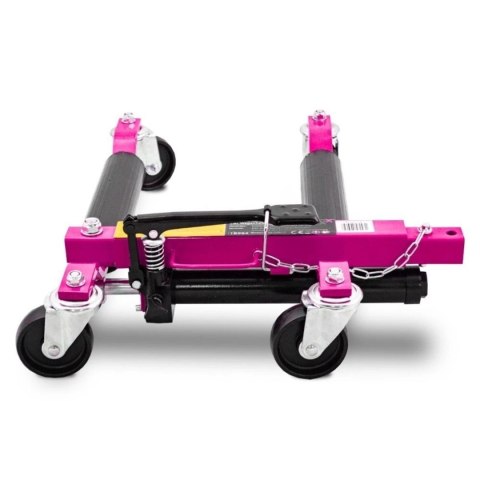 Wózek manewrowy hydrauliczny pod koła 2 sztuki magenta