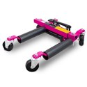Wózek manewrowy hydrauliczny pod koła 4 sztuki magenta