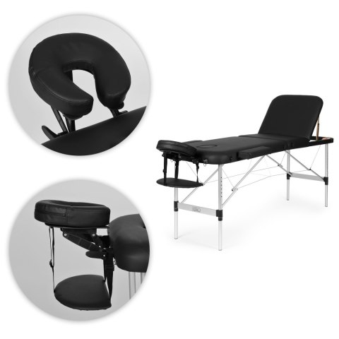 Aluminiowy stół do masażu i rehabilitacji 3-segmentowy składany w walizkę + torba ModernHome ModernHome