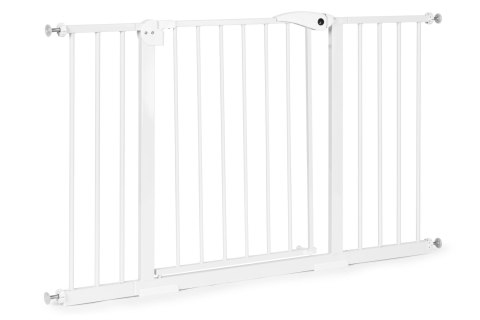 Bramka barierka zabezpieczająca 74-132 cm na schody i drzwi stal dodatkowe panele biała ECOTOYS ECOTOYS