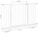 Bramka barierka zabezpieczająca 74-132 cm na schody i drzwi stal dodatkowe panele biała ECOTOYS ECOTOYS