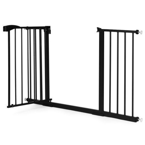 Bramka barierka zabezpieczająca 74-132 cm na schody i drzwi stal dodatkowe panele czarna ECOTOYS ECOTOYS