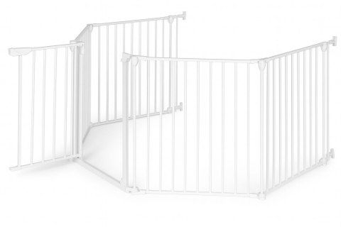 Bramka kojec barierka ochronna dla dzieci i zwierząt 5 paneli 60 cm metal biały ECOTOYS ECOTOYS