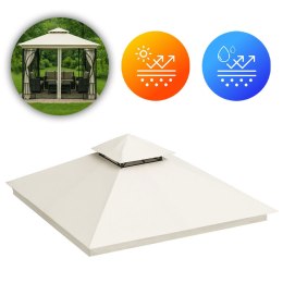 Dach do pawilonu ogrodowego 3x3 m wodoodporne poszycie otwór wentylacyjny beżowy MultiGarden MultiGarden