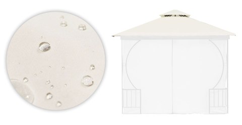 Dach do pawilonu ogrodowego 3x3 m wodoodporne poszycie otwór wentylacyjny beżowy MultiGarden MultiGarden