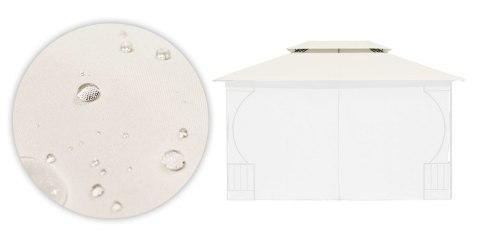 Dach do pawilonu ogrodowego 3x4 m wodoodporne poszycie otwór wentylacyjny beżowy MultiGarden MultiGarden
