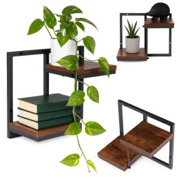 Kwietnik ścienny półka wisząca na kwiaty ozdoby 2 poziomy loft ModernHome ModernHome