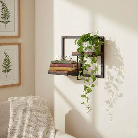 Kwietnik ścienny półka wisząca na kwiaty ozdoby 2 poziomy loft ModernHome ModernHome