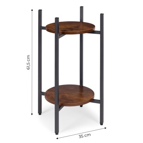 Kwietnik stojący stojak na kwiaty ozdoby 2 poziomy loft ModernHome ModernHome