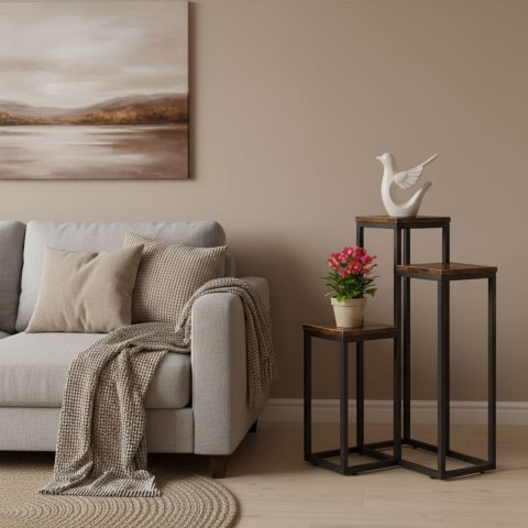 Kwietnik stojący stojak na kwiaty ozdoby 3 półki loft ModernHome ModernHome