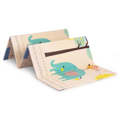 Mata piankowa dla dzieci 200x150 cm edukacyjna dwustronna składana miarka wzrostu alfabet ECOTOYS ECOTOYS