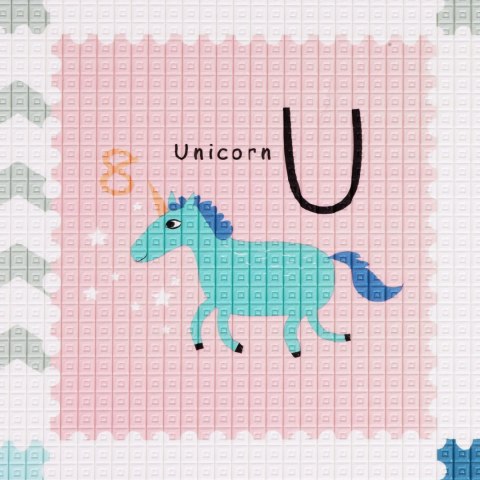 Mata piankowa dla dzieci edukacyjna dwustronna zwijana alfabet ECOTOYS ECOTOYS