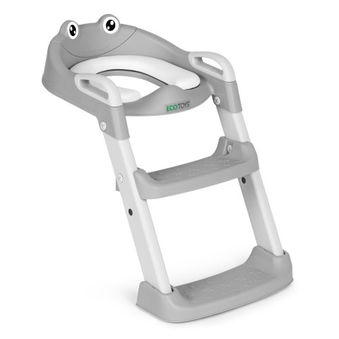 Nakładka na toaletę dla dzieci ze schodkami i drabinką szara ECOTOYS ECOTOYS