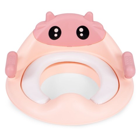 Nakładka na toaletę ze schodkami podestem dla dzieci różowa ECOTOYS ECOTOYS