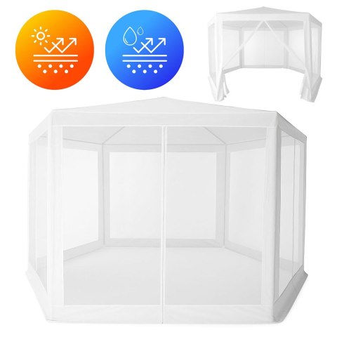 Namiot pawilon ogrodowy handlowy 2x2x2 m z moskitierą biały MultiGarden MultiGarden