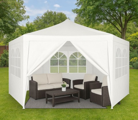 Namiot pawilon ogrodowy handlowy 2x2x2 m z oknami biały MultiGarden MultiGarden
