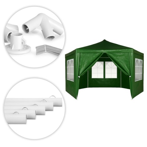 Namiot pawilon ogrodowy handlowy 2x2x2 m z oknami zielony MultiGarden MultiGarden