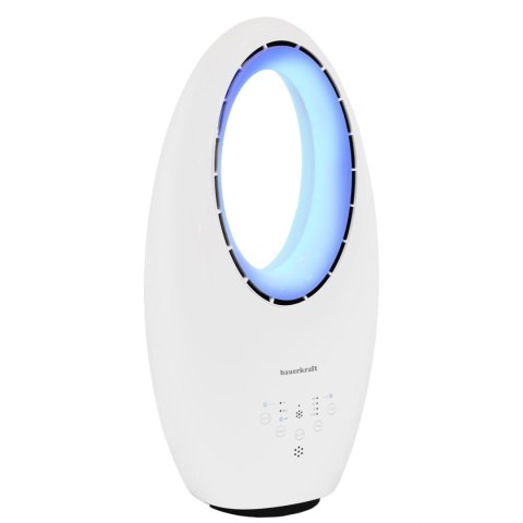 Nowoczesny wentylator stojący bezłopatkowy podłogowy 60W 3 tryby pracy pilot timer podświetlenie LED LONGWELL INDUSTRIAL LTD