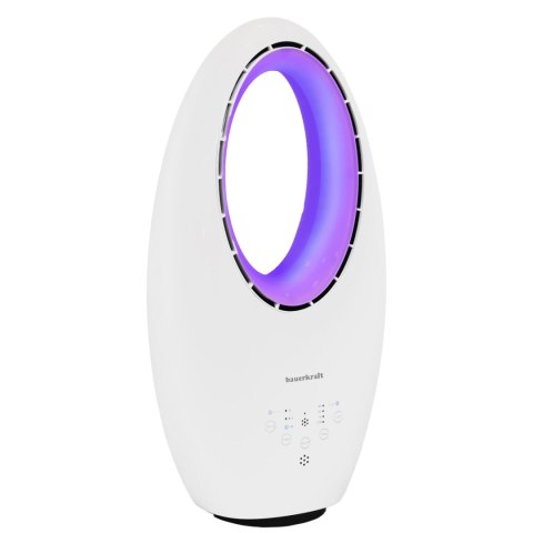 Nowoczesny wentylator stojący bezłopatkowy podłogowy 60W 3 tryby pracy pilot timer podświetlenie LED LONGWELL INDUSTRIAL LTD