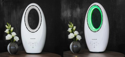 Nowoczesny wentylator stojący bezłopatkowy podłogowy 60W 3 tryby pracy pilot timer podświetlenie LED LONGWELL INDUSTRIAL LTD