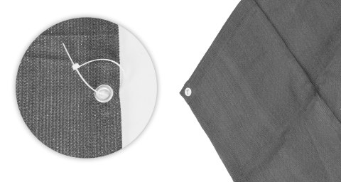 Osłona balkonowa z okuciami 100x700 cm siatka cieniująca + elementy instalacyjne szara MultiGarden MultiGarden