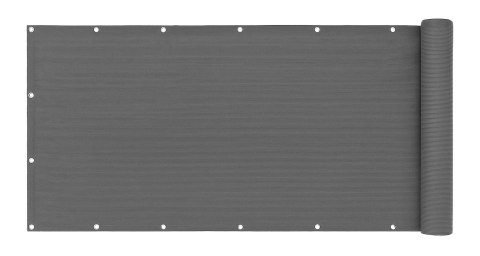 Osłona balkonowa z okuciami 100x700 cm siatka cieniująca + elementy instalacyjne szara MultiGarden MultiGarden