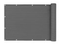 Osłona balkonowa z okuciami 150x500 cm siatka cieniująca + elementy instalacyjne szara MultiGarden MultiGarden