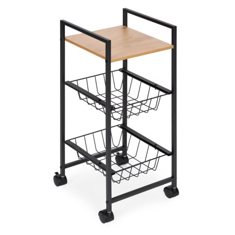 Regał mobilny szafka z 2 koszami i półką organizer na kółkach ModernHome ModernHome