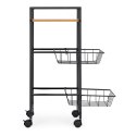 Regał mobilny szafka z 2 koszami i półką organizer na kółkach ModernHome ModernHome