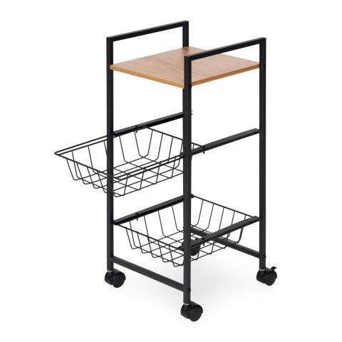 Regał mobilny szafka z 2 koszami i półką organizer na kółkach ModernHome ModernHome