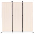 Składany parawan ogrodowy pokojowy 3-panelowy 167x164 cm beżowy MultiGarden MultiGarden