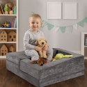 Sofa modułowa składana dla dzieci DIY 4 miękkie poduchy - szara ECOTOYS ECOTOYS