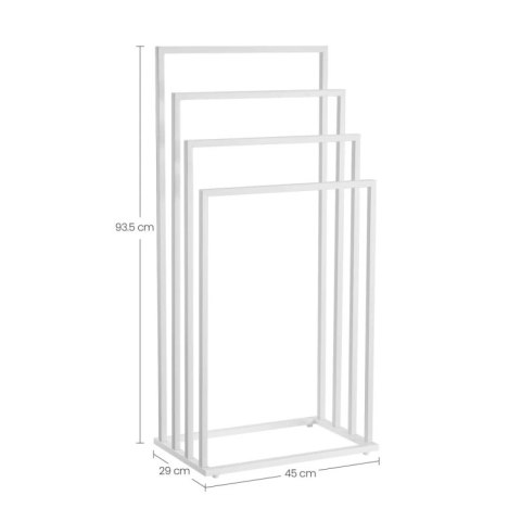 Stojak na ręczniki 4 szczeble - biały LEOBERT