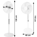 Wentylator podłogowy wiatrak stojący 45W 3 tryby pracy 5 łopatek timer pilot LONGWELL INDUSTRIAL LTD