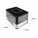 DUŻA Suszarka do grzybów owoców warzyw IDEAL INOX + termoobieg 400W + timer IDEAL