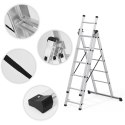Drabina aluminiowa wielofunkcyjna 3x7 składana z pasami zabezpieczającymi 150 kg ModernHome ModernHome