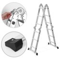 Drabina aluminiowa wielofunkcyjna 4x3 przegubowa składana 150 kg ModernHome ModernHome