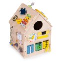 Drewniany domek manipulacyjny dla dzieci panel edukacyjny XXL 30 elementów ECOTOYS