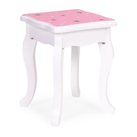 Duża toaletka zabawkowa dla dziewczynki potrójne lustro taboret szuflada ECOTOYS ECOTOYS