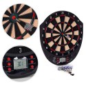 Elektroniczna tarcza do darta gry w rzutki lotki tablica LCD 41 cm 26 gier zestaw 6 rzutek MULTISTORE