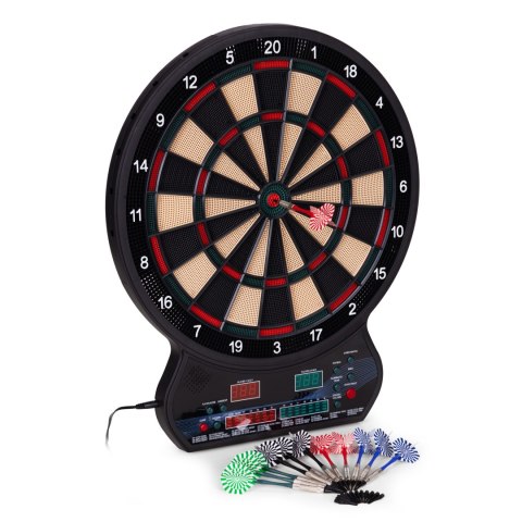 Elektroniczna tarcza do darta gry w rzutki lotki tablica LCD 42 cm 27 gier zestaw 12 rzutek MULTISTORE