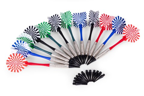 Elektroniczna tarcza do darta gry w rzutki lotki tablica LCD 48 cm 27 gier zestaw 12 rzutek MULTISTORE