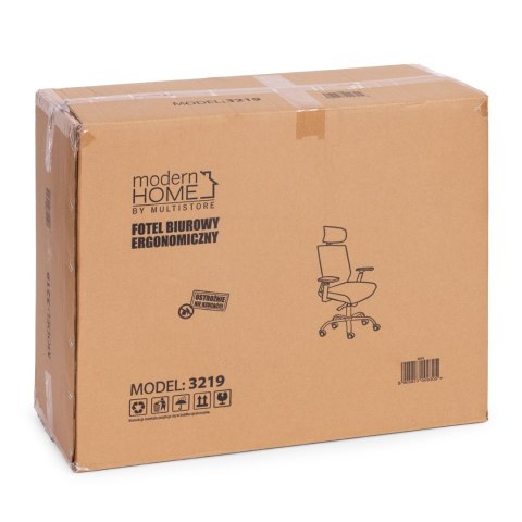 Fotel biurowy obrotowy ergonomiczny regulacja wysokości czarny ModernHome ModernHome