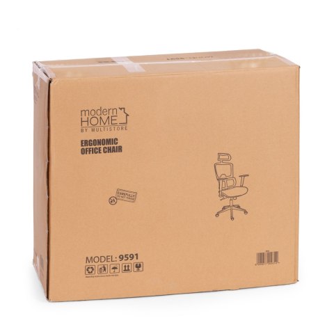 Fotel biurowy obrotowy ergonomiczny regulacja wysokości czarny ModernHome ModernHome