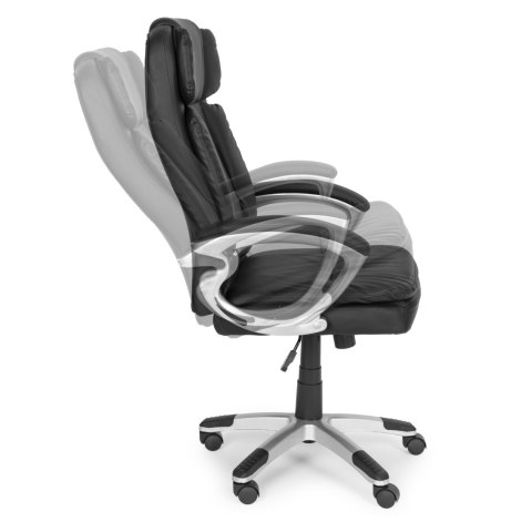 Fotel biurowy obrotowy podwójna tapicerka regulacja wysokości czarny ModernHome ModernHome