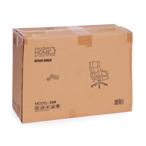 Fotel biurowy obrotowy podwójna tapicerka regulacja wysokości czarny ModernHome ModernHome