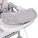Fotelik krzesełko do karmienia dzieci 3w1 podwójna tacka 5-punktowe pasy szary ECOTOYS ECOTOYS