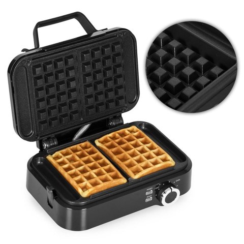 Gofrownica na 2 duże gofry nieprzywierająca powłoka regulacja temperatury 1200W KADEN KADEN