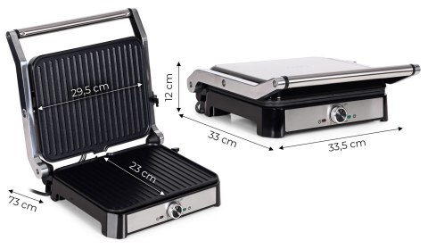 Grill elektryczny kontaktowy ryflowany opiekacz do panini kanapek 2000W KADEN KADEN